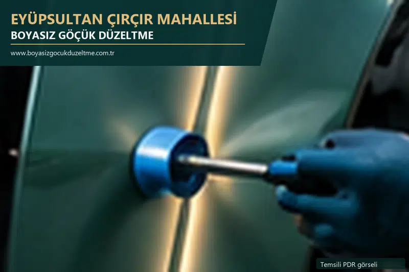 Eyüpsultan Çırçır Mahallesi sabit nokta ve mobil PDR randevusunu anlatan temsili otomobil hizmeti görseli