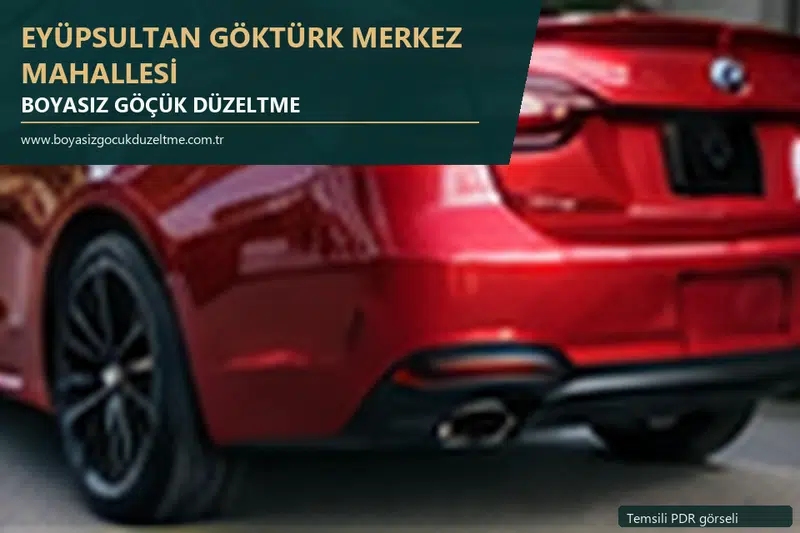 Eyüpsultan Göktürk Merkez Mahallesi sabit nokta ve mobil PDR randevusunu anlatan temsili otomobil hizmeti görseli