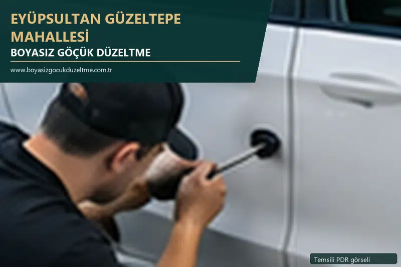 Eyüpsultan Güzeltepe Mahallesi sabit nokta ve mobil PDR randevusunu anlatan temsili otomobil hizmeti görseli