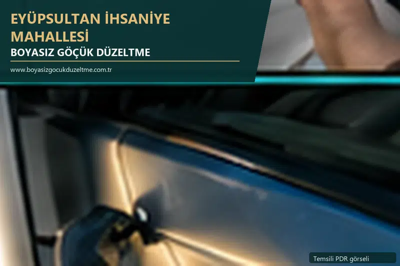 Eyüpsultan İhsaniye Mahallesi sabit nokta ve mobil PDR randevusunu anlatan temsili otomobil hizmeti görseli