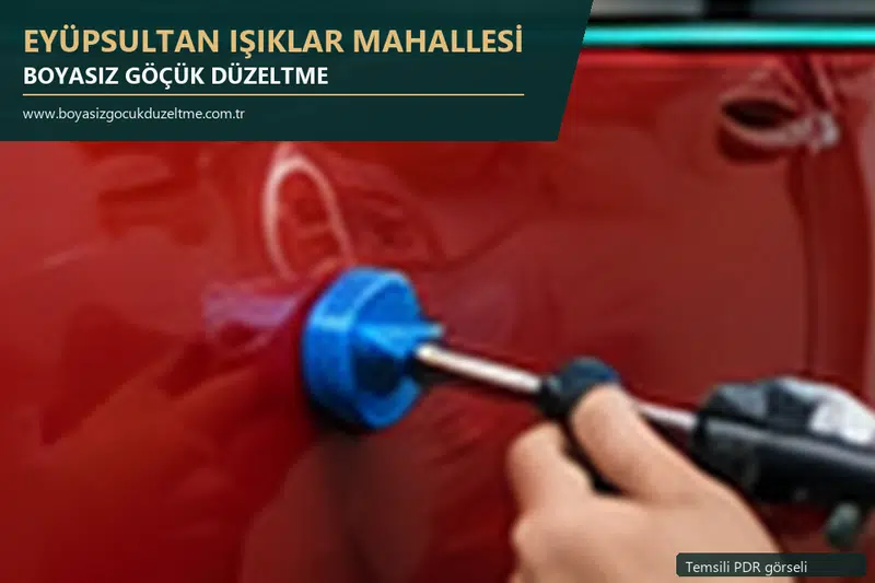 Eyüpsultan Işıklar Mahallesi sabit nokta ve mobil PDR randevusunu anlatan temsili otomobil hizmeti görseli