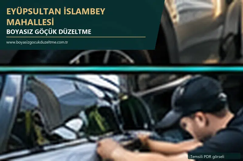 Eyüpsultan İslambey Mahallesi sabit nokta ve mobil PDR randevusunu anlatan temsili otomobil hizmeti görseli