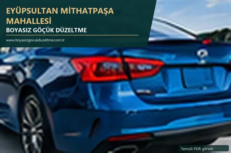 Eyüpsultan Mithatpaşa Mahallesi sabit nokta ve mobil PDR randevusunu anlatan temsili otomobil hizmeti görseli