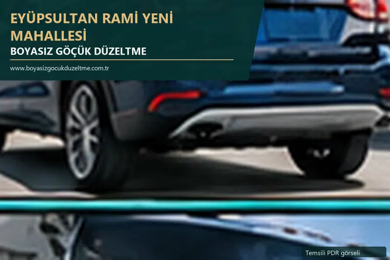 Eyüpsultan Rami Yeni Mahallesi sabit nokta ve mobil PDR randevusunu anlatan temsili otomobil hizmeti görseli