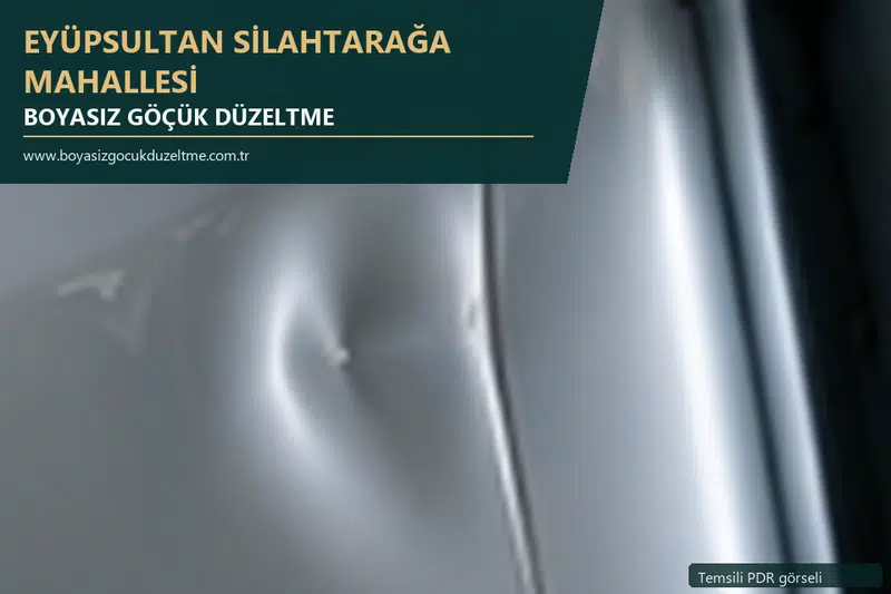 Eyüpsultan Silahtarağa Mahallesi sabit nokta ve mobil PDR randevusunu anlatan temsili otomobil hizmeti görseli