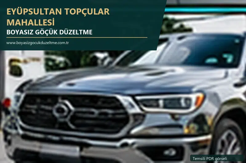 Eyüpsultan Topçular Mahallesi sabit nokta ve mobil PDR randevusunu anlatan temsili otomobil hizmeti görseli