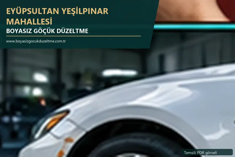 Eyüpsultan Yeşilpınar Mahallesi sabit nokta ve mobil PDR randevusunu anlatan temsili otomobil hizmeti görseli