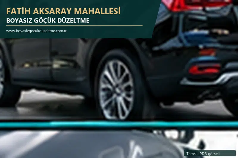 Fatih Aksaray Mahallesi sabit nokta ve mobil PDR randevusunu anlatan temsili otomobil hizmeti görseli