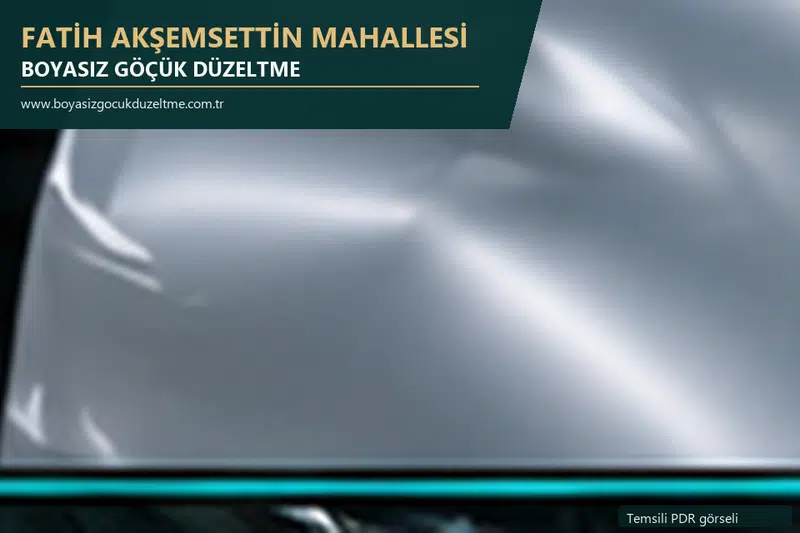 Fatih Akşemsettin Mahallesi sabit nokta ve mobil PDR randevusunu anlatan temsili otomobil hizmeti görseli
