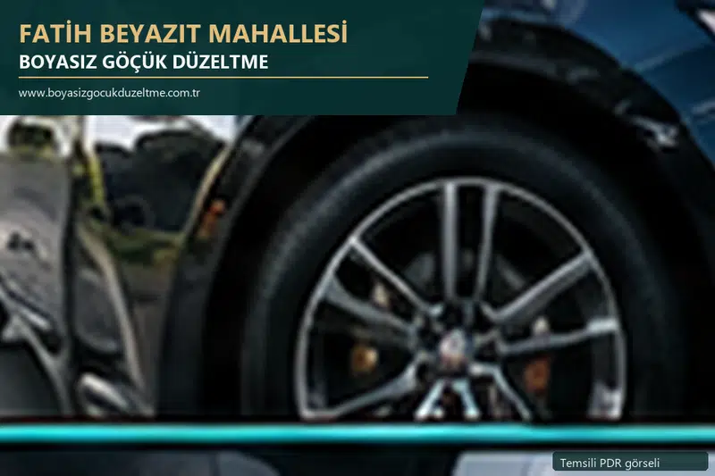 Fatih Beyazıt Mahallesi sabit nokta ve mobil PDR randevusunu anlatan temsili otomobil hizmeti görseli