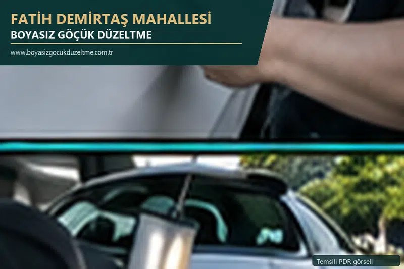 Fatih Demirtaş Mahallesi sabit nokta ve mobil PDR randevusunu anlatan temsili otomobil hizmeti görseli