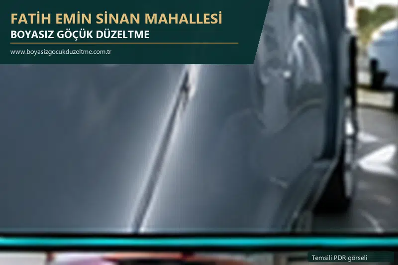 Fatih Emin Sinan Mahallesi sabit nokta ve mobil PDR randevusunu anlatan temsili otomobil hizmeti görseli