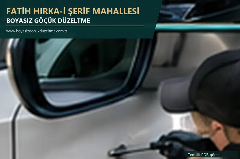 Fatih Hırka-İ Şerif Mahallesi sabit nokta ve mobil PDR randevusunu anlatan temsili otomobil hizmeti görseli