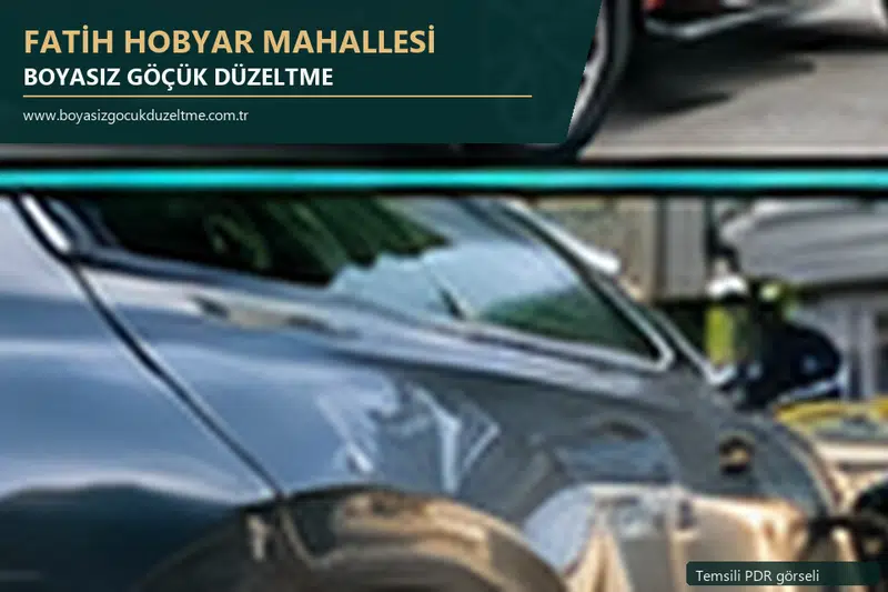 Fatih Hobyar Mahallesi sabit nokta ve mobil PDR randevusunu anlatan temsili otomobil hizmeti görseli