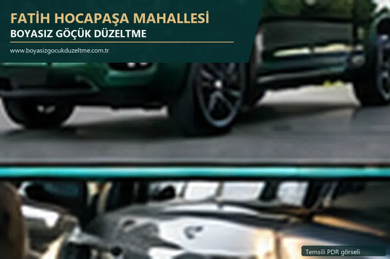 Fatih Hocapaşa Mahallesi sabit nokta ve mobil PDR randevusunu anlatan temsili otomobil hizmeti görseli