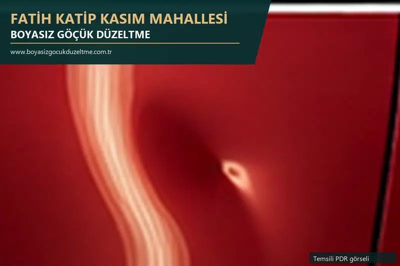 Fatih Katip Kasım Mahallesi hizmet rehberi için modern otomobil ve boyasız göçük incelemesini anlatan temsili görsel