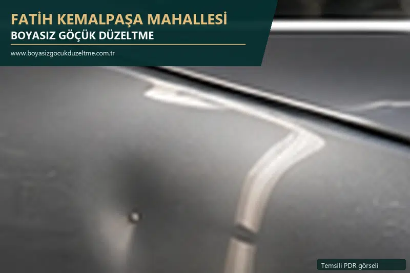 Fatih Kemalpaşa Mahallesi hizmet rehberi için modern otomobil ve boyasız göçük incelemesini anlatan temsili görsel