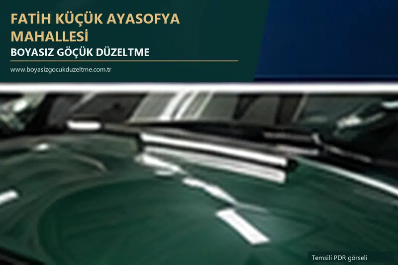 Fatih Küçük Ayasofya Mahallesi sabit nokta ve mobil PDR randevusunu anlatan temsili otomobil hizmeti görseli