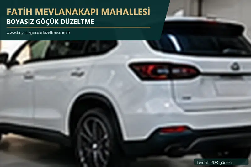 Fatih Mevlanakapı Mahallesi sabit nokta ve mobil PDR randevusunu anlatan temsili otomobil hizmeti görseli
