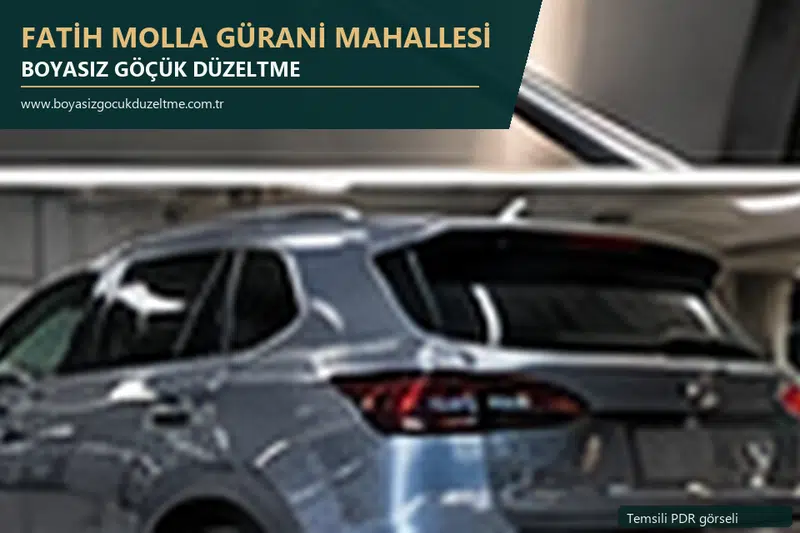 Fatih Molla Gürani Mahallesi sabit nokta ve mobil PDR randevusunu anlatan temsili otomobil hizmeti görseli
