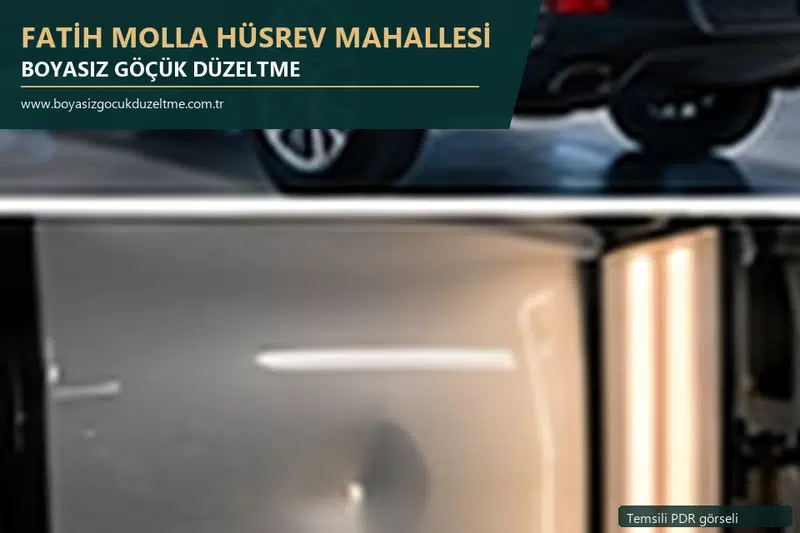 Fatih Molla Hüsrev Mahallesi sabit nokta ve mobil PDR randevusunu anlatan temsili otomobil hizmeti görseli