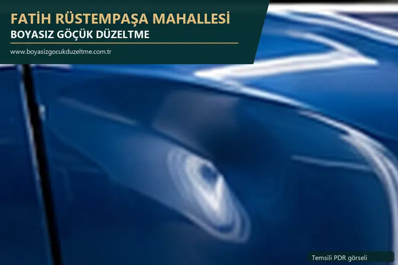 Fatih Rüstempaşa Mahallesi sabit nokta ve mobil PDR randevusunu anlatan temsili otomobil hizmeti görseli