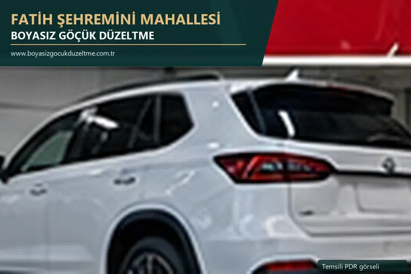 Fatih Şehremini Mahallesi sabit nokta ve mobil PDR randevusunu anlatan temsili otomobil hizmeti görseli