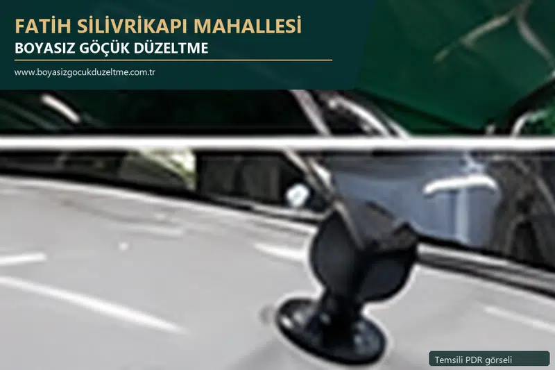 Fatih Silivrikapı Mahallesi sabit nokta ve mobil PDR randevusunu anlatan temsili otomobil hizmeti görseli