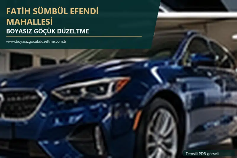 Fatih Sümbül Efendi Mahallesi sabit nokta ve mobil PDR randevusunu anlatan temsili otomobil hizmeti görseli