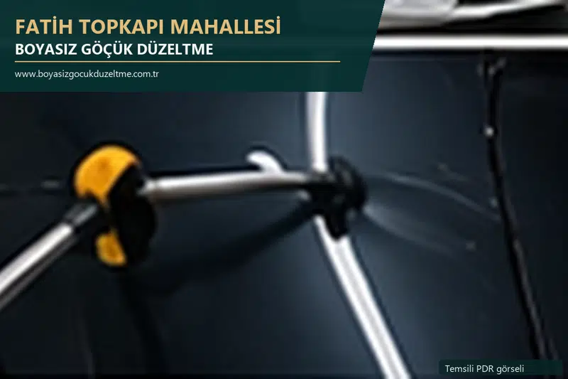 Fatih Topkapı Mahallesi sabit nokta ve mobil PDR randevusunu anlatan temsili otomobil hizmeti görseli