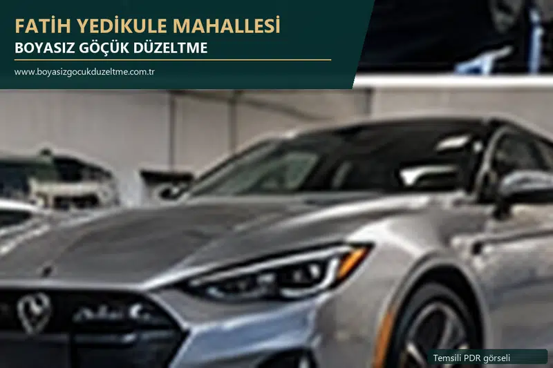 Fatih Yedikule Mahallesi sabit nokta ve mobil PDR randevusunu anlatan temsili otomobil hizmeti görseli