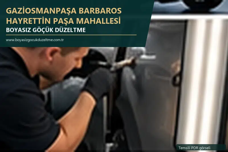 Gaziosmanpaşa Barbaros Hayrettin Paşa Mahallesi sabit nokta ve mobil PDR randevusunu anlatan temsili otomobil hizmeti görseli