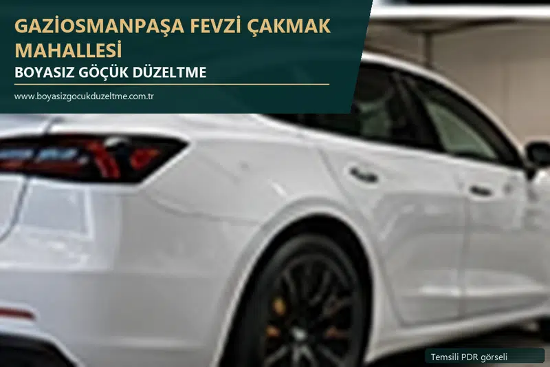 Gaziosmanpaşa Fevzi Çakmak Mahallesi sabit nokta ve mobil PDR randevusunu anlatan temsili otomobil hizmeti görseli