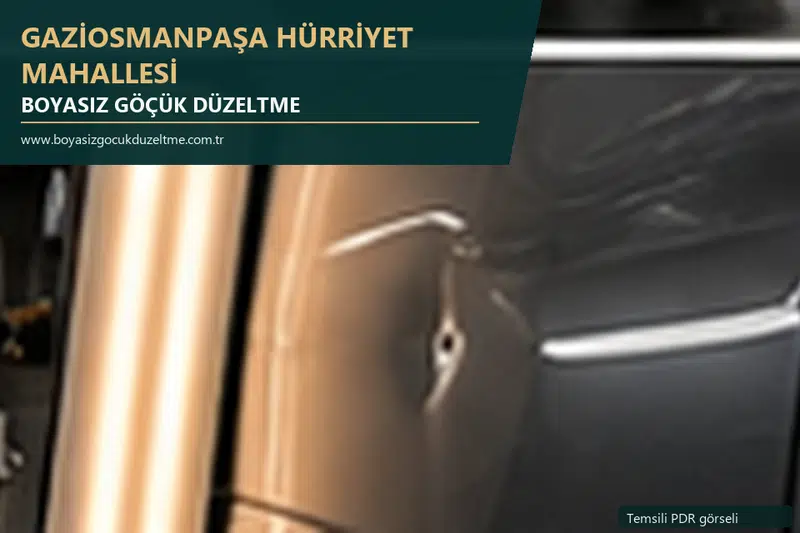 Gaziosmanpaşa Hürriyet Mahallesi sabit nokta ve mobil PDR randevusunu anlatan temsili otomobil hizmeti görseli
