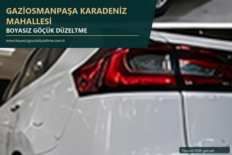 Gaziosmanpaşa Karadeniz Mahallesi sabit nokta ve mobil PDR randevusunu anlatan temsili otomobil hizmeti görseli