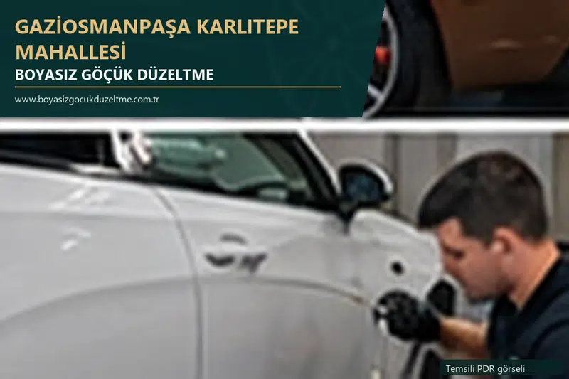 Gaziosmanpaşa Karlıtepe Mahallesi sabit nokta ve mobil PDR randevusunu anlatan temsili otomobil hizmeti görseli