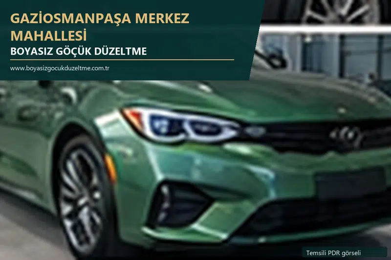 Gaziosmanpaşa Merkez Mahallesi sabit nokta ve mobil PDR randevusunu anlatan temsili otomobil hizmeti görseli