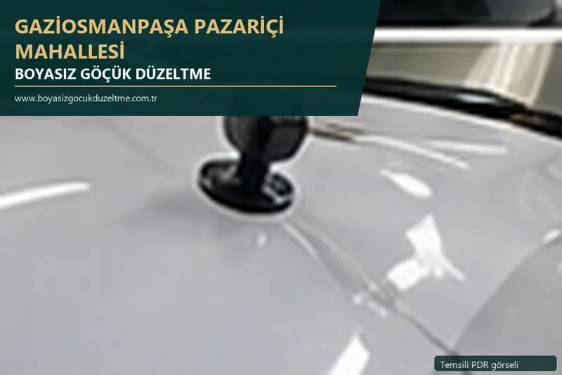 Gaziosmanpaşa Pazariçi Mahallesi sabit nokta ve mobil PDR randevusunu anlatan temsili otomobil hizmeti görseli