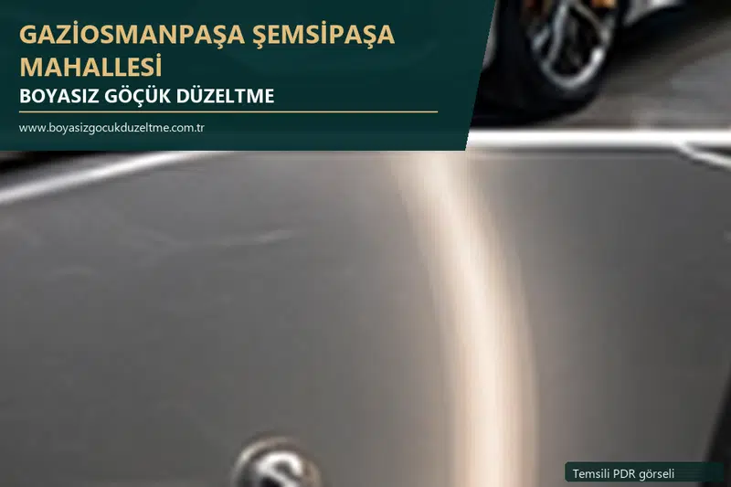 Gaziosmanpaşa Şemsipaşa Mahallesi sabit nokta ve mobil PDR randevusunu anlatan temsili otomobil hizmeti görseli