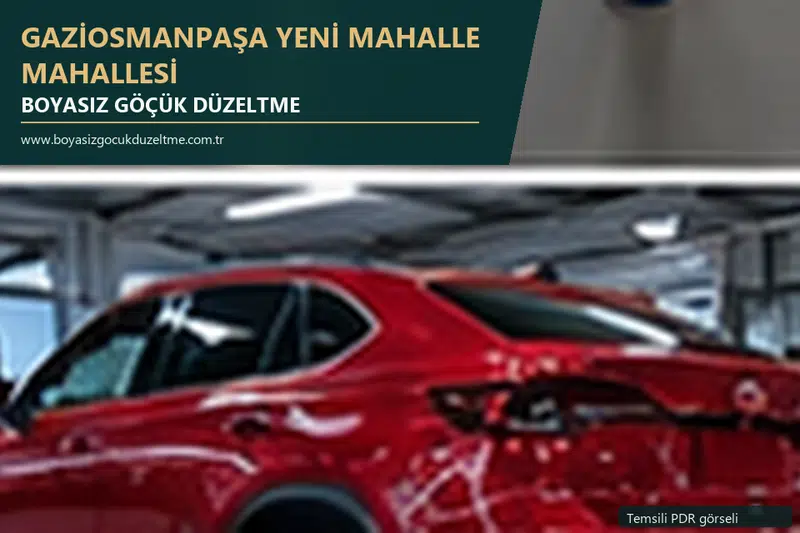 Gaziosmanpaşa Yeni Mahalle Mahallesi sabit nokta ve mobil PDR randevusunu anlatan temsili otomobil hizmeti görseli