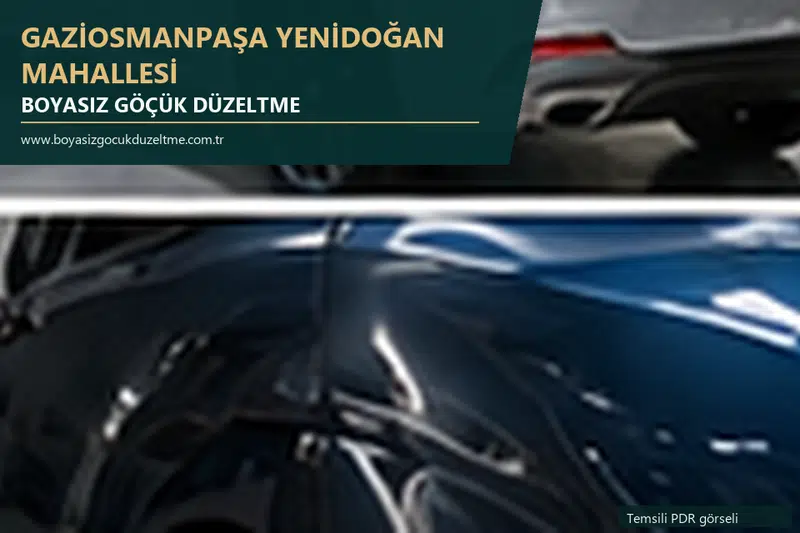 Gaziosmanpaşa Yenidoğan Mahallesi sabit nokta ve mobil PDR randevusunu anlatan temsili otomobil hizmeti görseli