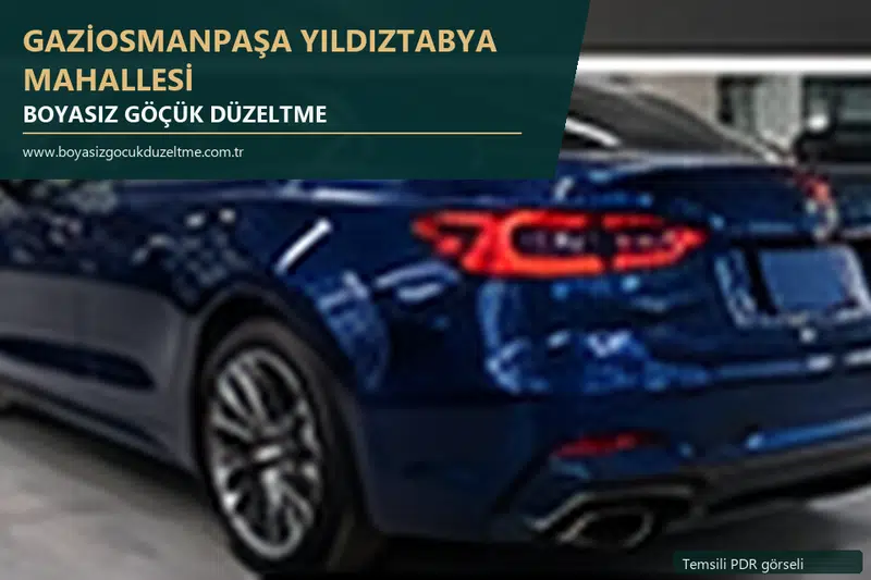 Gaziosmanpaşa Yıldıztabya Mahallesi sabit nokta ve mobil PDR randevusunu anlatan temsili otomobil hizmeti görseli