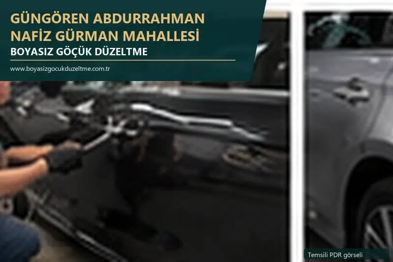 Güngören Abdurrahman Nafiz Gürman Mahallesi sabit nokta ve mobil PDR randevusunu anlatan temsili otomobil hizmeti görseli