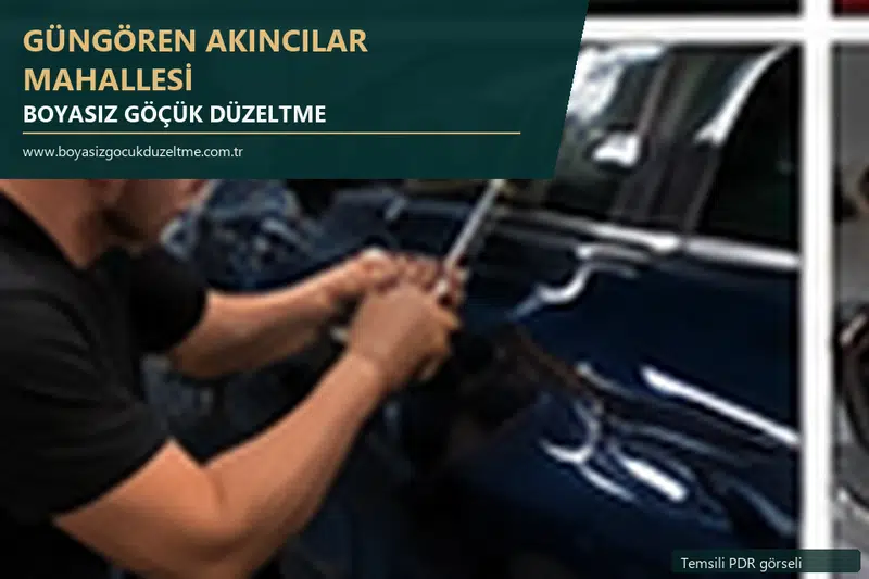 Güngören Akıncılar Mahallesi sabit nokta ve mobil PDR randevusunu anlatan temsili otomobil hizmeti görseli