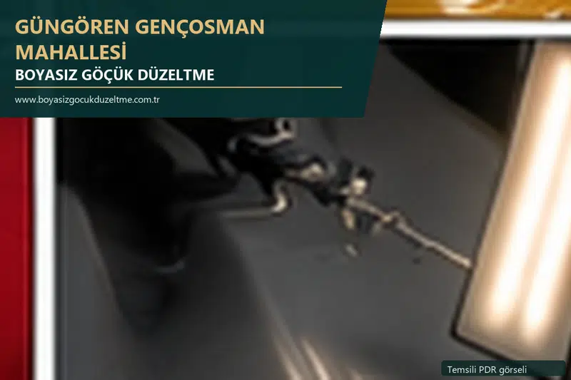 Güngören Gençosman Mahallesi sabit nokta ve mobil PDR randevusunu anlatan temsili otomobil hizmeti görseli