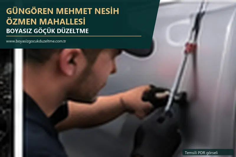 Güngören Mehmet Nesih Özmen Mahallesi sabit nokta ve mobil PDR randevusunu anlatan temsili otomobil hizmeti görseli