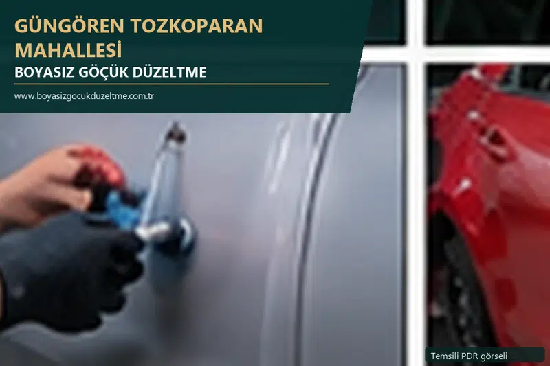 Güngören Tozkoparan Mahallesi sabit nokta ve mobil PDR randevusunu anlatan temsili otomobil hizmeti görseli