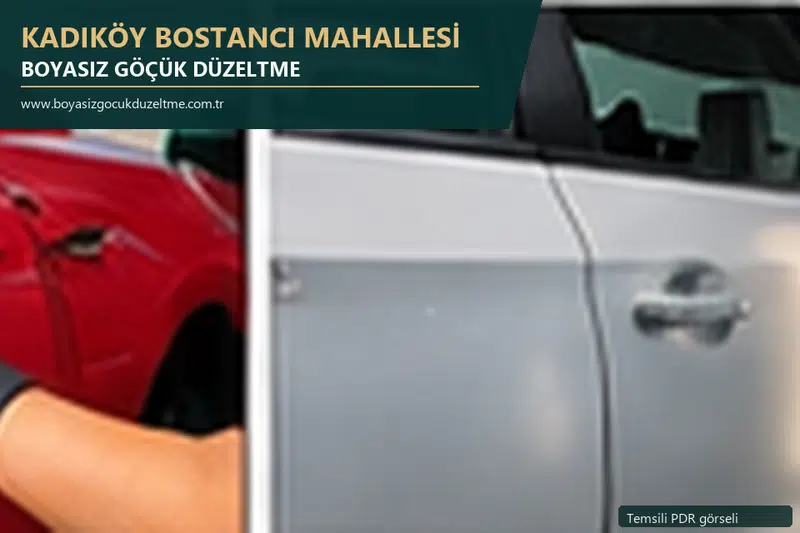 Kadıköy Bostancı Mahallesi sabit nokta ve mobil PDR randevusunu anlatan temsili otomobil hizmeti görseli