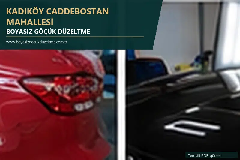 Kadıköy Caddebostan Mahallesi sabit nokta ve mobil PDR randevusunu anlatan temsili otomobil hizmeti görseli