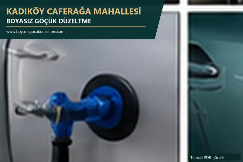 Kadıköy Caferağa Mahallesi sabit nokta ve mobil PDR randevusunu anlatan temsili otomobil hizmeti görseli